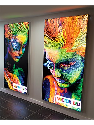 Vector LED 75mm Wall Mounted Lightbox in-situ